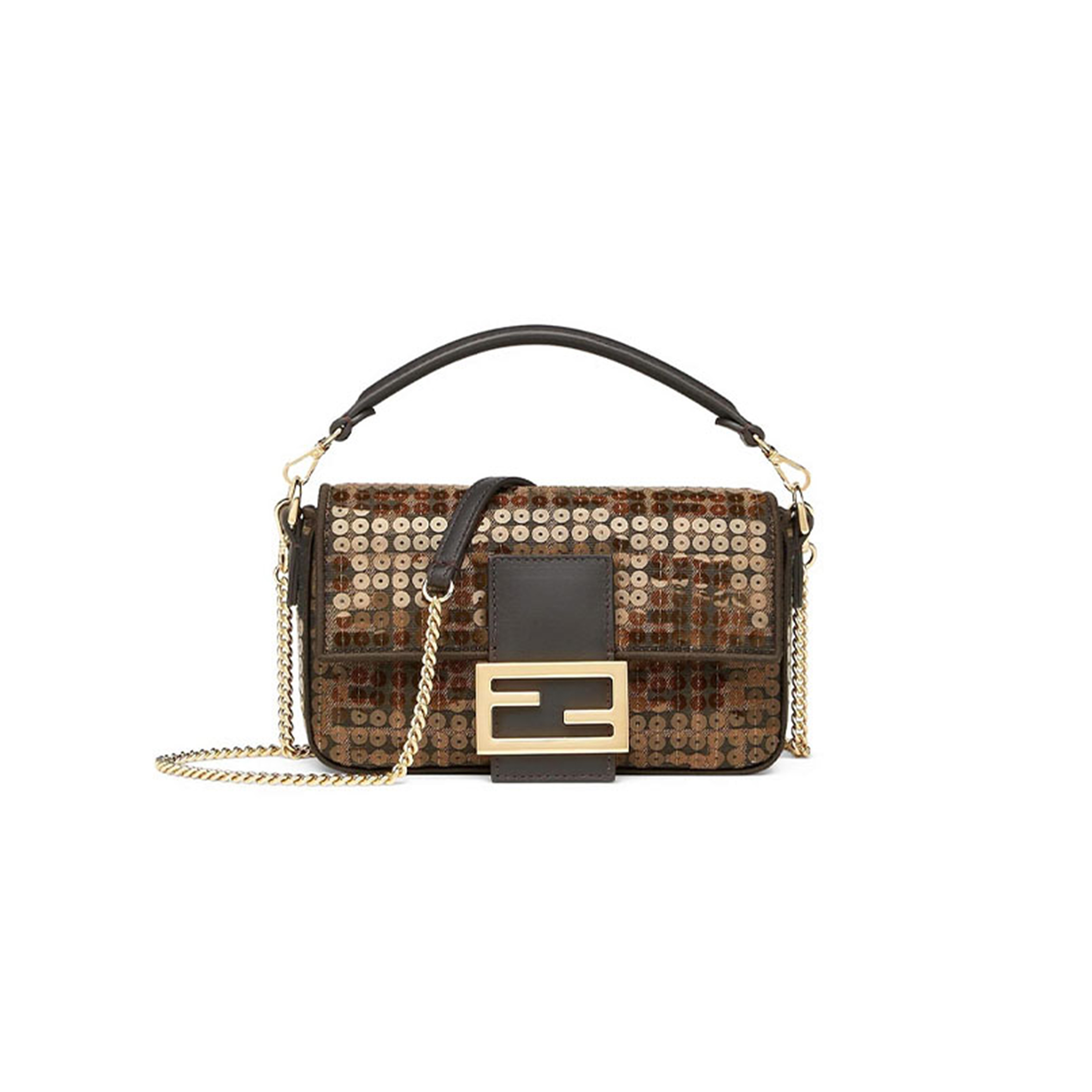 FENDI BAGUETTE GLITTER HANDBAG (19.5*11*5cm)